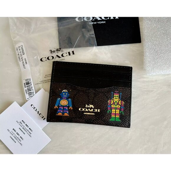 S NWT COACH COSMIC ROBOT SLIM ID/CARD CASE SIGNATURE CW929 - Picture 3 of 9